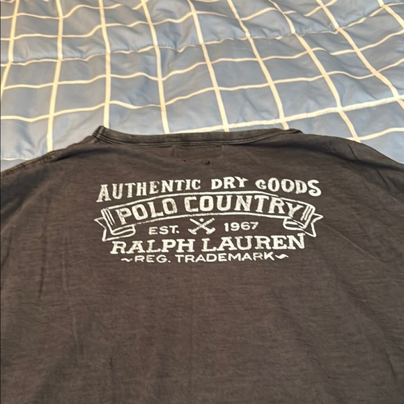 Ralph Lauren Men's Dark Gray Long Sleeve Tee - Picture 4 of 5